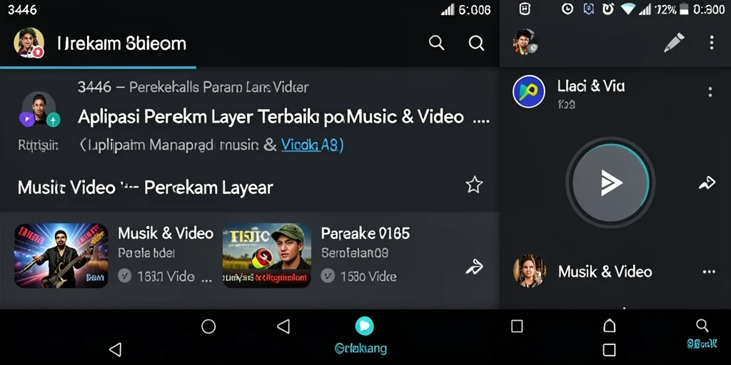 Antarmuka pengguna 3446 dengan opsi perekaman layar yang lengkap.
