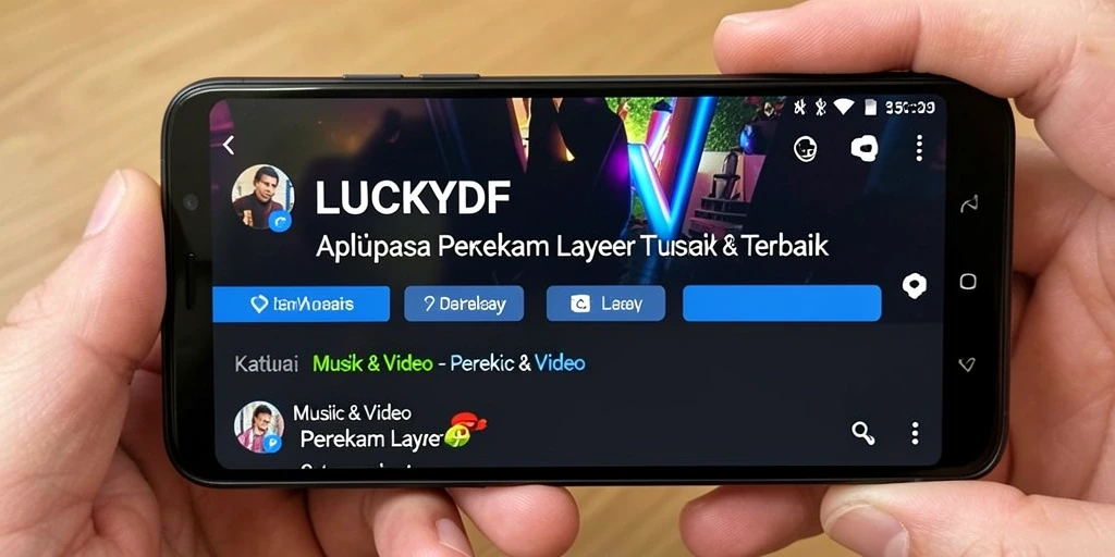 Antarmuka pengguna LUCKYDF untuk merekam layar dengan mudah.