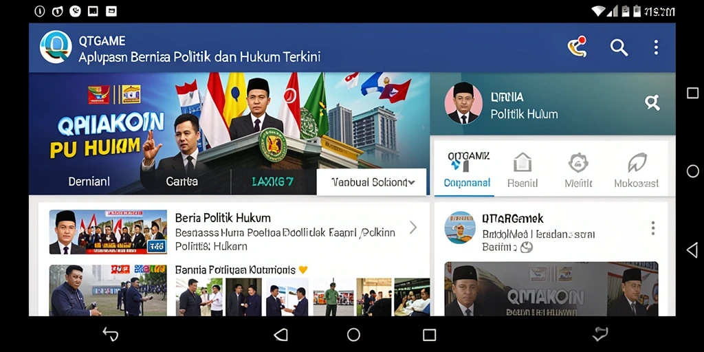 Tampilan antarmuka sederhana dan informatif dari QTGAME.