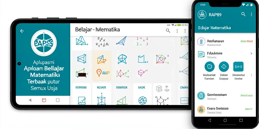 Tampilan antarmuka yang menarik dari aplikasi Belajar Matematika.
