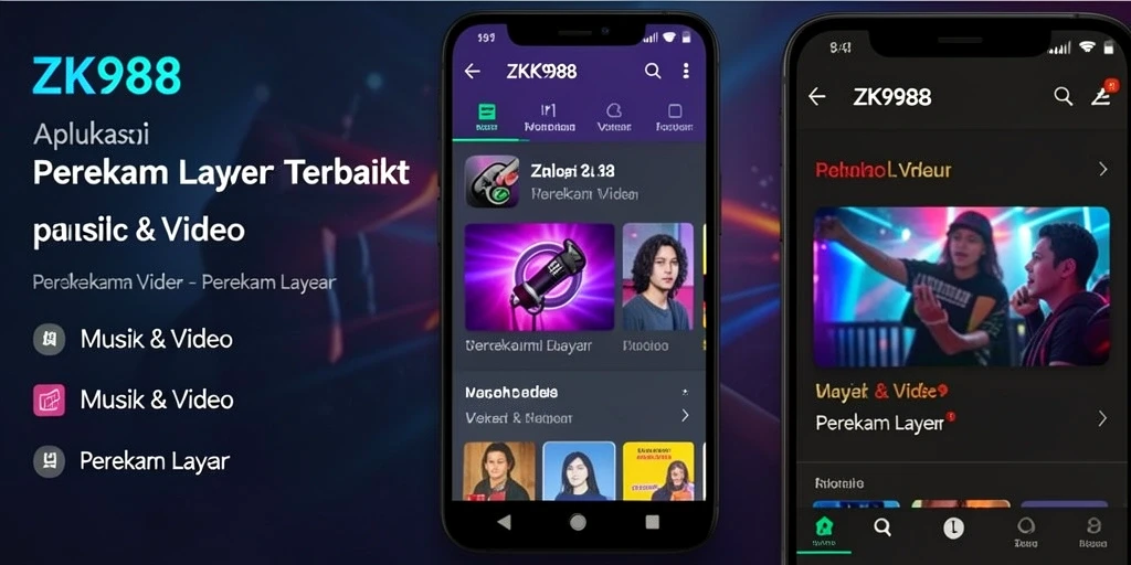 Antarmuka sederhana dengan fungsi perekam layar ZK988 yang mudah digunakan.