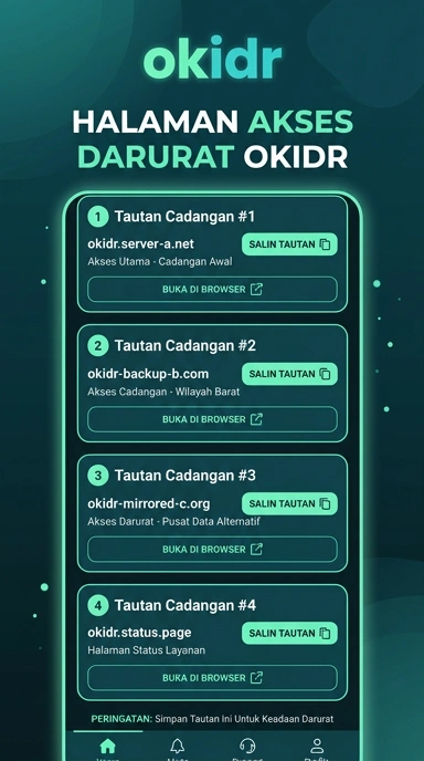 Link Alternatif okidr untuk Pengguna Android di Indonesia